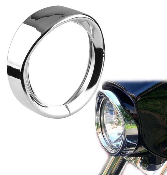 Motorrad schwarz verchromt rund 7 Zoll LED-Scheinwerfer-Zierring 7 Scheinwerfer-Montage-Zierring 4007672