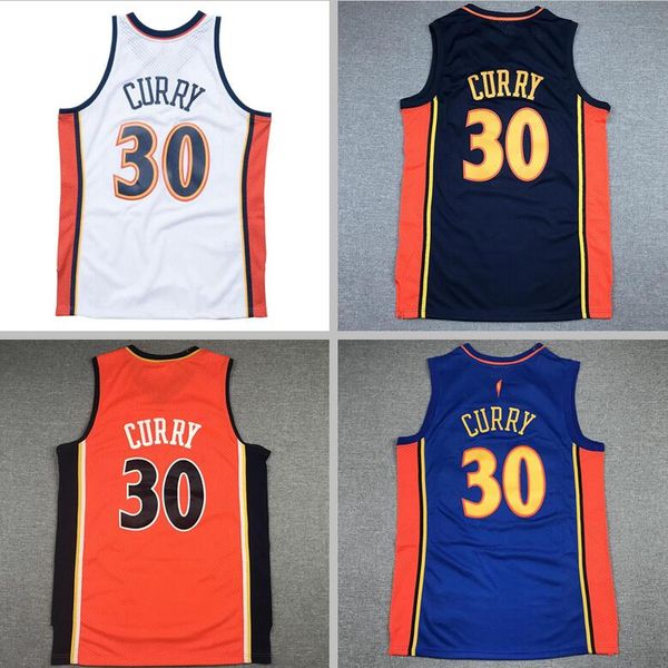 Maglie da basket Stephen Curry giallo nero bianco Maglia retrò classica Uomo donna gioventù S-XXL Maglia sportiva