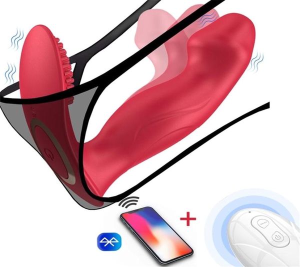 Brinquedo sexual massageador vibrador app controle remoto sem fio vibrador balançando wearable bluetooth calcinha vibratória brinquedos de dedo para mulher cl1725750