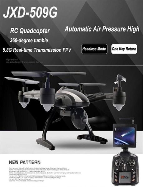 RC Drone JXD 509G 509 Watt 58G FPV Wifi RC Quadcopter con fotocamera opzionale RTF 24 GHz Modalità Headless Video Echtzeit FSWB1092104