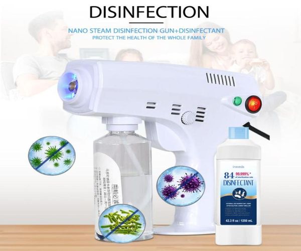 Venda de desinfetante elétrico projetado com pistola nano spray de 1300 W 280 ml para desinfecção com esterilização por raio azul 9505772