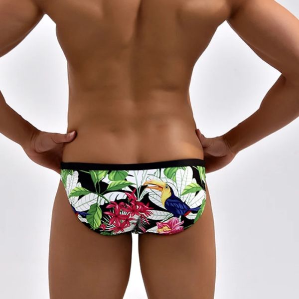 Roupa de banho de cintura baixa quente dos homens nadar briefs sexy homem maiôs troncos de natação jovem menino boardshorts surf curto maiô