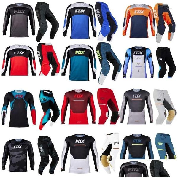 Motosiklet Giyim Motokros Dişli Seti Jersey Pantolon 180 360 Floar Mx Combo Moto Enduro ATV Kıyafet Ekipmanları ADT DROY İÇİN KIRTBIKE KURULU