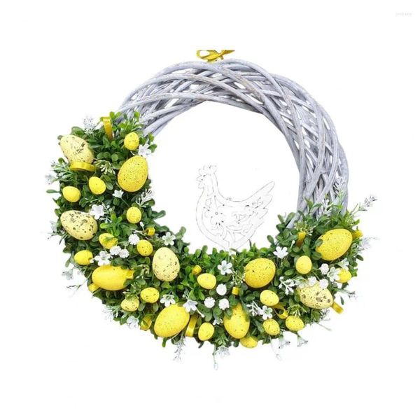Dekorativer Blumen-Kranz-Anhänger, leichte Girlande, attraktive künstliche Ostereier-Hängedekoration