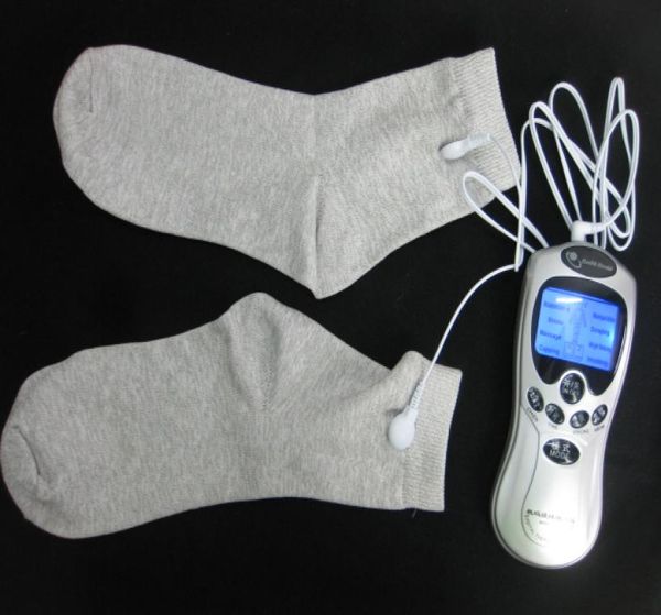 Массажер для ног Электро носки Стимуляция электрическим током Набор для терапии eStim Десятки машин Обезболивание Расслабление Здравоохранение Многоразовые2161823
