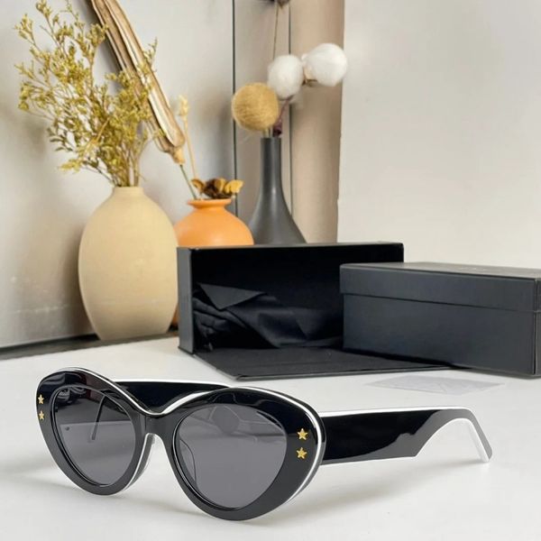 Designer-Sonnenbrille mit Sternenhimmel, luxuriöse Herrenbrille, klassische Damen-Katzenaugen-Sonnenbrille, europäische und amerikanische Sonnenbrille, Outdoor-Mode-Sonnenbrille mit kleinem Rahmen