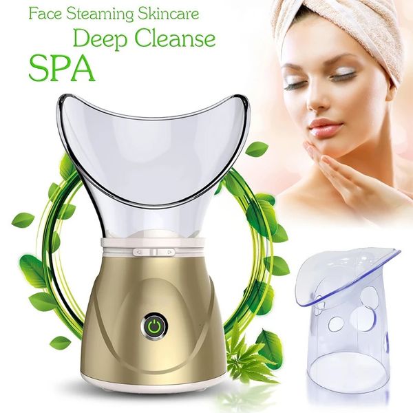 Nano Steamer Spa Pori Spruzzatore a vapore Pelle Bellezza Pulita Suana Mist Face Vaporizzatore Humificador Face Steamer Machine 240306