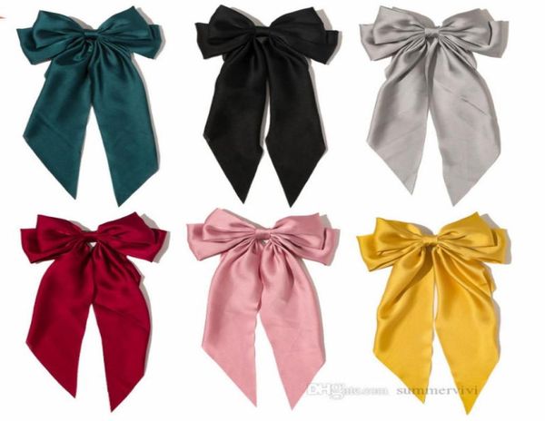 Ragazze Grandi Archi Forcine per nastri stile preppy per bambini Fiocco per capelli fermagli per bambini principessa barrette accessorio per capelli donna 83 pollici A73087364387