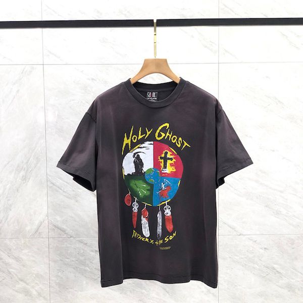 Дизайнерская футболка Save The Earth Vintage Washed Tee Мужская защитная футболка Летняя повседневная уличная одежда Женская футболка 24ss 9 марта