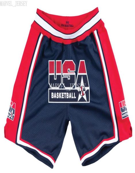 Barato personalizado American Dream Team Retro Pocket Edition Shorts de basquete XS-5XL 7974891