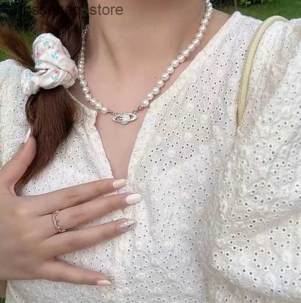Collane con ciondolo Collane con ciondolo firmate Perle bianche Designer di gioielli per donna Girocollo di lusso con confezione regalo originale L240309