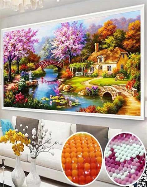 Pittura diamante 5D fai da te Casa da sogno Paesaggio Scenario naturale Diamante Ricamo Strass Regalo Europeo Home Decor 2012126155646