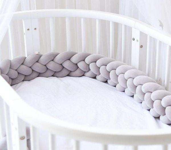 15m bebek yatak tampon düğüm yastık yastığı erkekler için dört örgü bebek karyolası tampon beşik koruyucusu cuna para oda dekor2608758