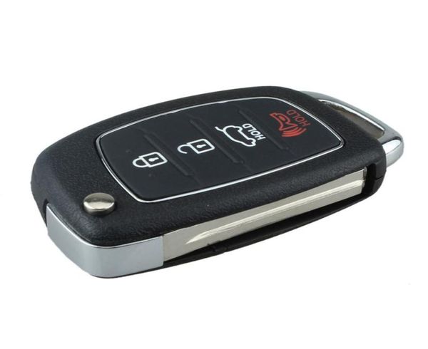 4 botões de substituição dobrável flip key shell case fob com lâmina para carro HYUNDAI ix45 Santa Fe93414806094435