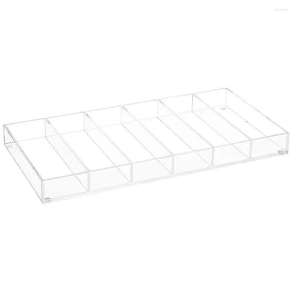 Dekorative Platten, transparentes Acryl, 6 Fächer, Sonnenbrillen-Aufbewahrung, Präsentationstablett, Brillenetui, Halter, Organizer, Regal, Rahmen