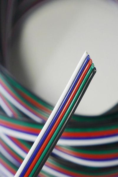 100m 5pin fio flexível rgbw cabo de extensão conector do cabo para rgbw 5050 tiras led light3062818