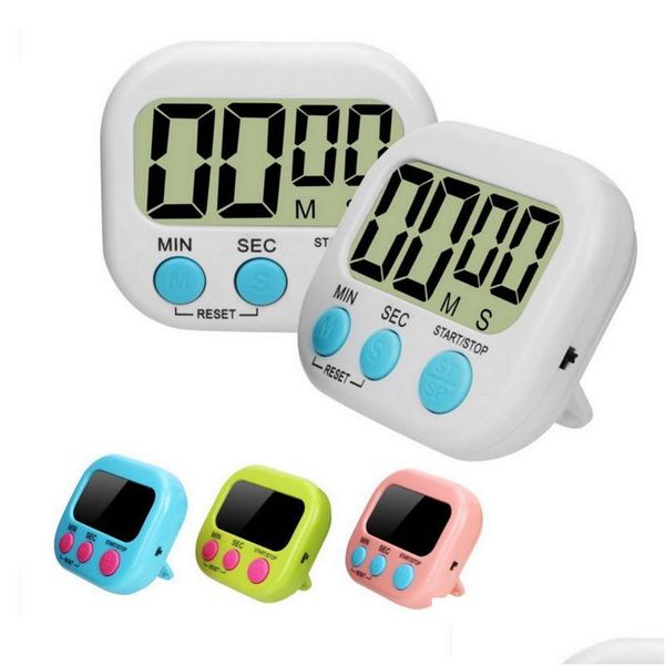 Timers Großhandel Multifunktions Magnetic Digital Kitchen Timer Clock Lauter Alarm LED-Anzeige zum Kochen Dusche Backen Stoppuhr Drop De Dhwwl