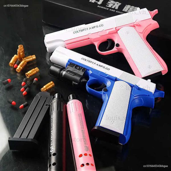Arma brinquedos 2024 concha jogando bala macia brinquedo pistola rosa arma de brinquedo ao ar livre cs tiro jogo prop arma t240309