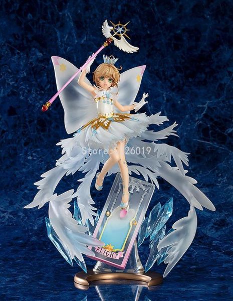 35см Card Captor Sakura Сексуальная фигурка Киномото Сакура Сексуальная аниме-фигурка Прозрачная карта Hello Brand New World Аниме Фигурка Игрушки C02820317