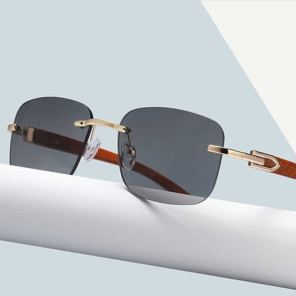 2024 Luxusdesigner von Luxusdesigner neuer Männer- und Frauen Sonnenbrille vor Holz Getreide Spiegel Bein Rahmen Ozeanlinse C Home Mode Männer Frauen Street Hip Hop kleine Brillen