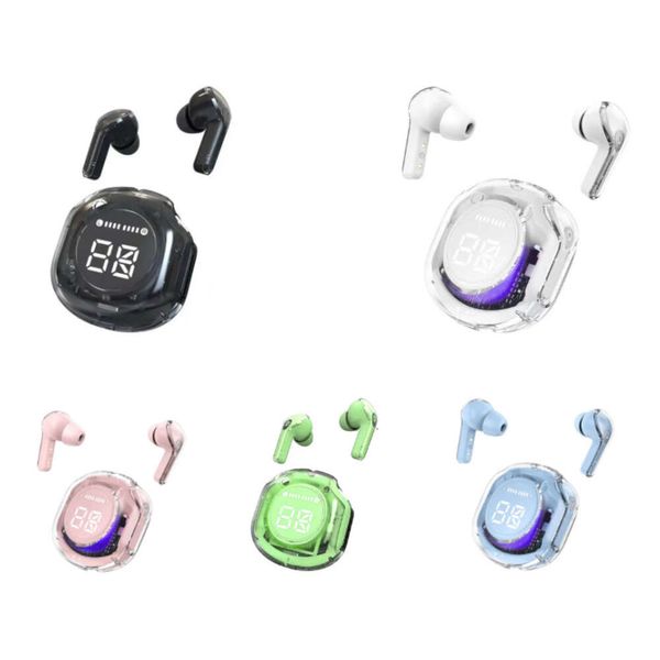 Air39 / T3 Fones de ouvido esportivos BT Fone de ouvido sem fio e fones de ouvido intra-auriculares Fones de ouvido sem fio transparentes Fones de ouvido transparentes Fone de ouvido à prova d'água Display LED lyp001