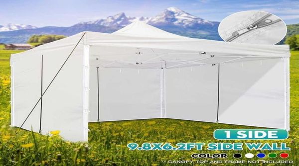 98x62ft Baldacchino Parete laterale Tessuto Oxford Gazebo impermeabile Tenda Riparo Tarp Cerniera Parete laterale Tenda esterna sostitutiva per Party17754409