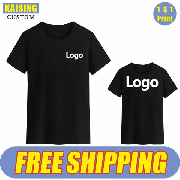 Kaising 10 cores puro algodão t camisa impressão personalizada homens e mulheres topos design pessoal bordado empresa marca S-4XL 240220