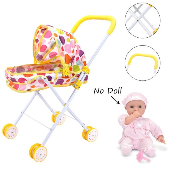 Bebek bebek arabası rol oynama kız oyuncak oyuncak bebek aksesuarları bebekler için simülasyon bebek yemek sallanan sandalye sepeti 240305