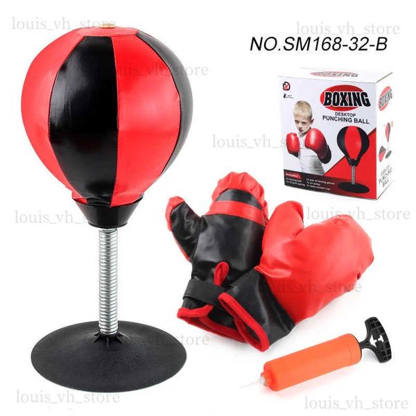 Novidade Jogos Childrens Home Training Toy Desktop Boxing Childrens Sports Boxing Set Vent Ball com suporte Indoor e Outdoor Toys Gift T240309