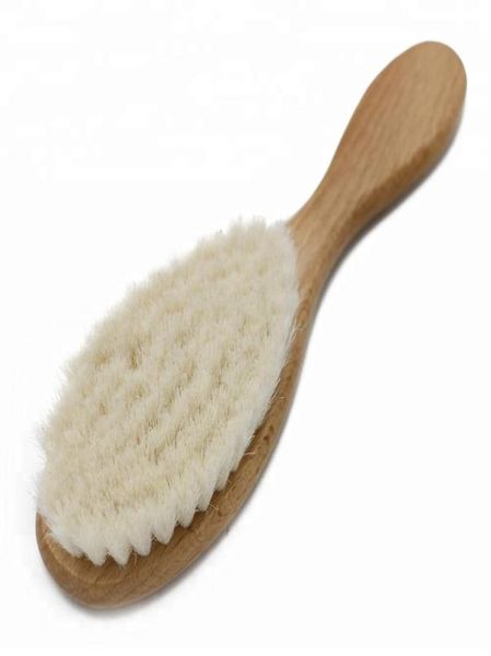 Супермягкая щетка для подметания волос из козлиной щетины с овальной деревянной ручкой, парикмахерская щетка для пыли, инструмент для чистки сломанных волос, мужская расческа для бороды8935687