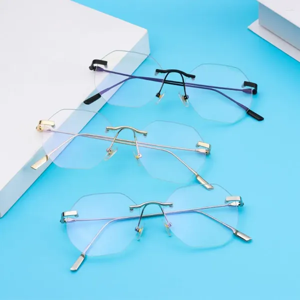 Солнцезащитные очки для мужчин и женщин, защита глаз, портативная оптическая оправа, металлические очки, компьютерные очки, очки с защитой от синего света