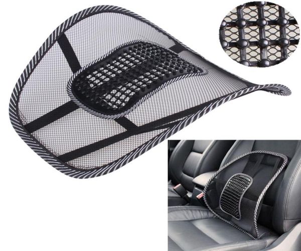 Cuscino per seggiolino auto in tessuto di rete nero Supporto lombare per la vita Cuscino lombare Automobiles Sedia da ufficio Sollievo dal mal di schiena Accessori auto1317127