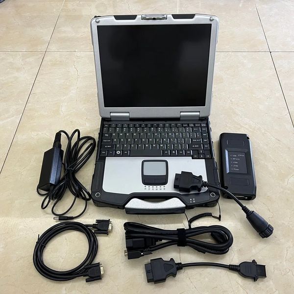 Para Volvo Diagnostic Tool VCADS Pro com laptop CF30 Touch Touch Truck Scanner Full Set Cables Pronto para usar