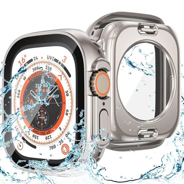 360 Voll wasserdichtes Gehäuse für Apple Watch Ultra 2 9 7 8 45 mm 41 mm 49 mm 44 mm 40 mm Glas-Displayschutzfolie Hülle Bumper iWatch 4 5 SE 6