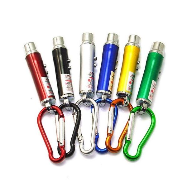 Parti Favor Lazer Pen 3 1 Mini Pointer UV UV Meşalesi Anahtarlık Beyaz LED lazer Işın Kedi T9I002508 Damla Teslimat Ev Gar Dhhba