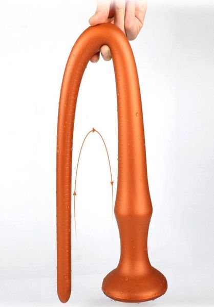 Massagem de silicone líquido super longo anal plug cobra vibrador ânus plugues brinquedos sexuais para mulheres gays homens massagem de próstata produtos sexuais adulto9162977