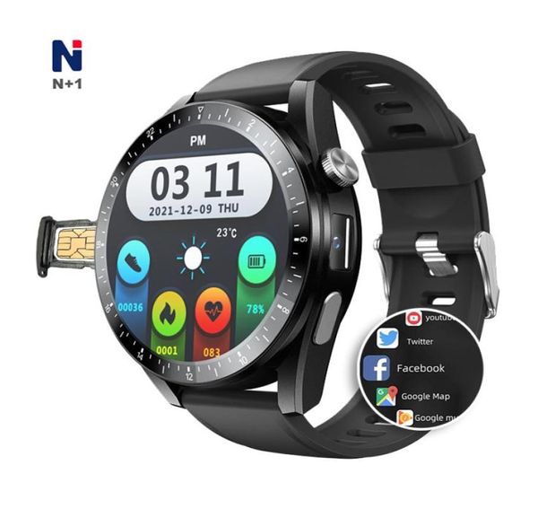 LEM 16 Nuovo Smart Watch 2022 Uomo GPS Nano SIM Card 4G Sport in pelle lemfo lem16 Smart Watch NMK075259655