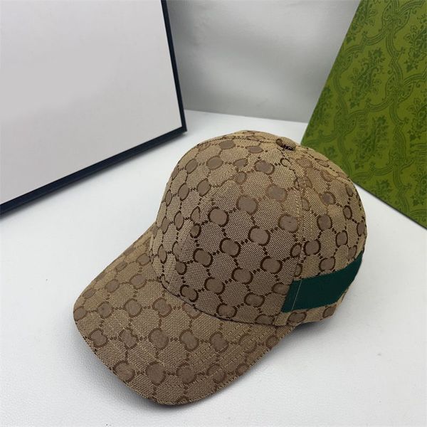 Esporte designer chapéu grande cabeça boné de beisebol para mulheres homens carta viagem ao ar livre lona webbing gorras luxo hip hop mostrar rosto pequeno designer chapéu listrado na moda hg110 h4