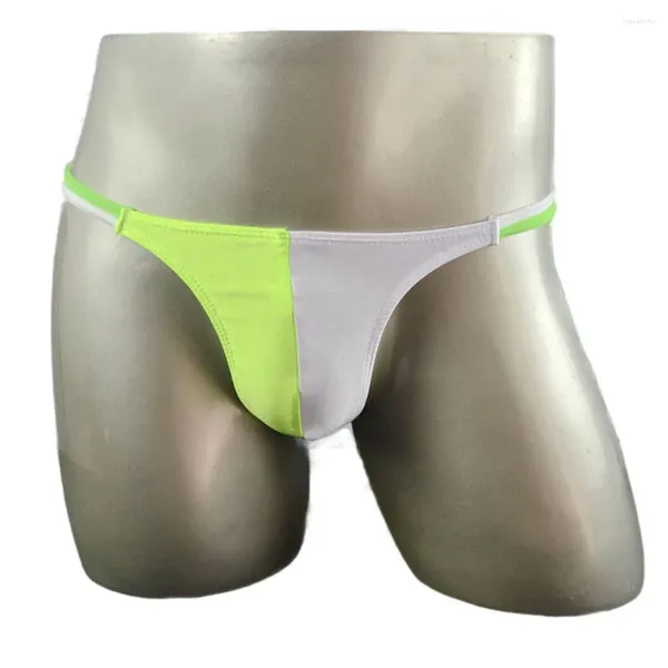 Cuecas novidade contraste cor mens bikini briefs confortável corda sexy roupa interior homens jockstrap cintura baixa gay tanga sissy