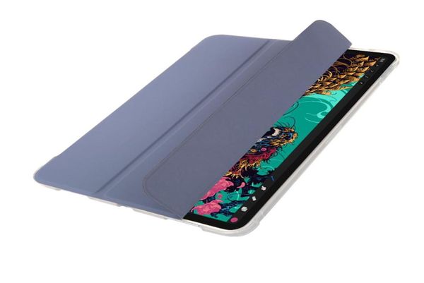 Acessórios para tablet elegante capa tripla transparente sem slot para caneta capas de designer318h1399343