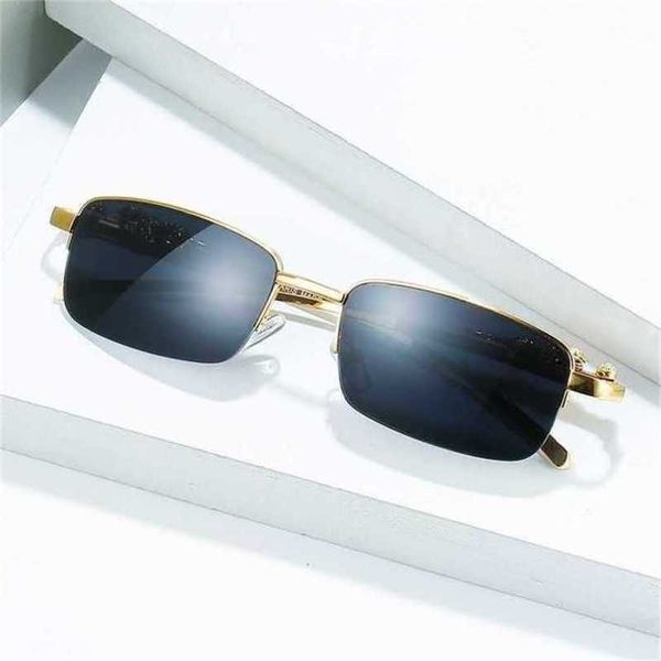 2024 Luxusdesigner von Luxus -Designerin neuer Männer- und Frauen -Sonnenbrille von Modeskarten Halbrahmen Metall Kopf Optical Brille Net Red Street Womenkajia