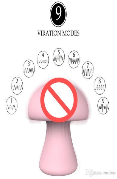 Novo formato de cogumelo mini 9 velocidades ovos vibratórios ponto g estimulação do clitóris massageador corporal vibrador brinquedos sexuais adultos para momen6598932