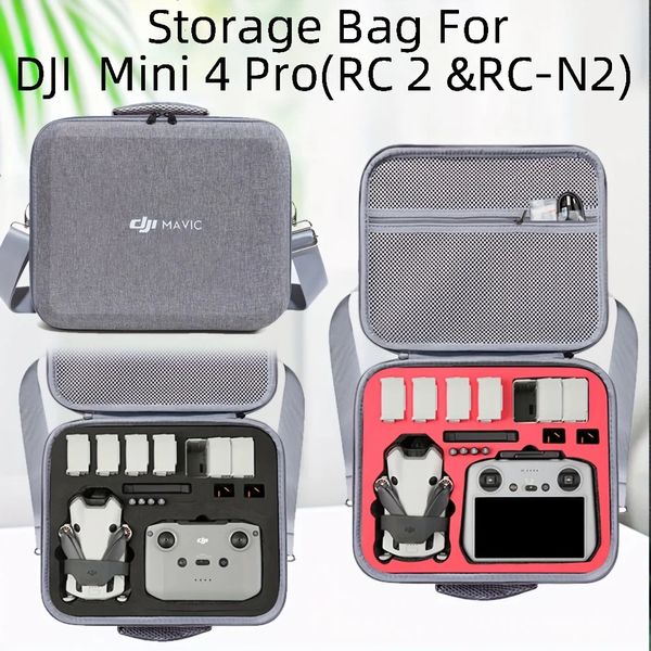 Saco de armazenamento para mini 4 pro ombro viagem maleta caixa portátil pro rc 2rcn2 controlador drone acessórios 240229