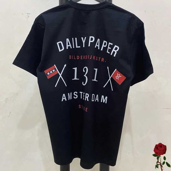 Damen T-Shirt Daily Paper Tops Baumwolle Zahlendruck T-Shirts Unisex Lose Kurzarm Kleidung DAILY PAPER Tees J240309