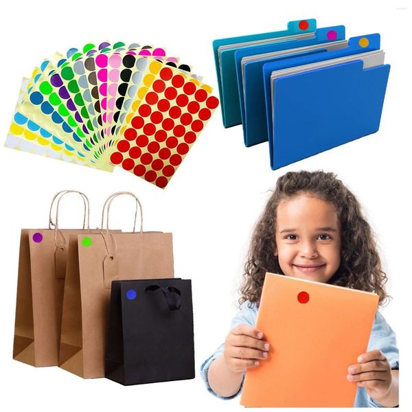 Geschenkpapier, Mini-Display-Zelte für 16 Stück, Farbe, runder Punkt, selbstklebendes Etikett, gelb, rot, Aufkleber, eingeklebt, lustige Laptop-Aufkleber