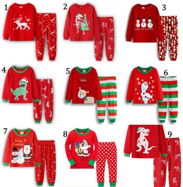 INS Baby Kleidung Set Jungen Mädchen Weihnachten Santa Claus Anzug Pyjamas Kinder Herbst Langarm Tops Gedruckt Hosen 2 stücke xmas7002595