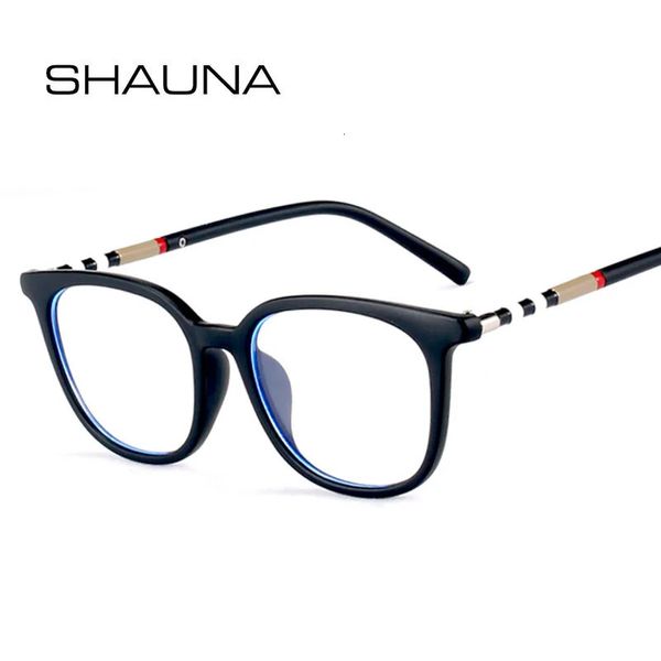 SHAUNA Anti Blue Light TR90 Donna Cat Eye Montature per occhiali Occhiali da uomo di lusso per computer ottici 240229