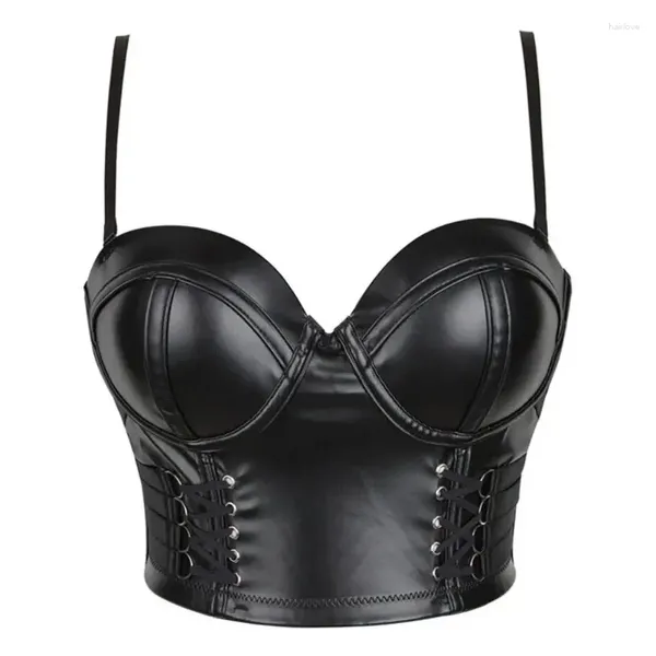 Intimo elasticizzato e modellante da donna Vita da donna Trainer Corsetto Steampunk Bustier Pelle sexy Abbigliamento gotico Corsetto Top Burlesque Reggiseni push up Reggiseno