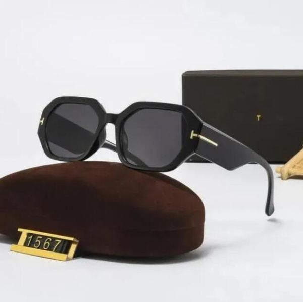 Occhiali da sole firmati Tom Sunglass Uomo Donna Occhiali da sole Super Star Celebrity Occhiali da sole da guida per occhiali da vista moda da donna con scatola TF1567