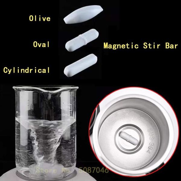 Tazze Oliva Ovale Cilindrica Barra di agitazione magnetica a 3 stili Tazza con agitazione automatica automatica Asta per tazza Non corrosiva290k